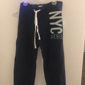 navy aeropostale sweatpants